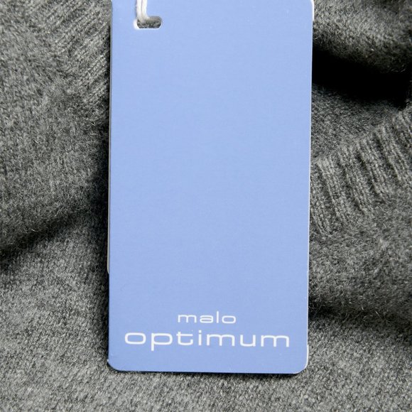 Malo Optimum Men's Gray 100% Cashmere V-Neck Pullover Sweater - Picture 5 of 6